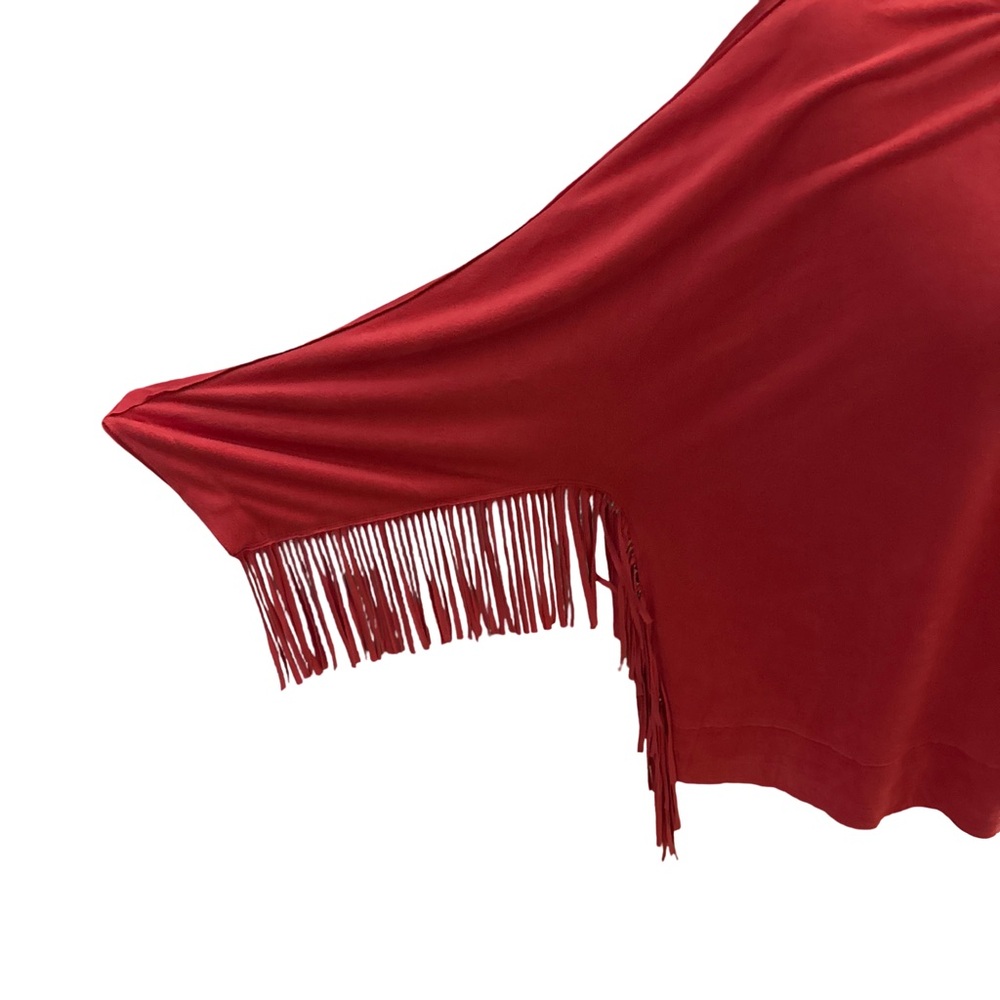 Chico's Crimson Fringe-Sleeve Tunic Top